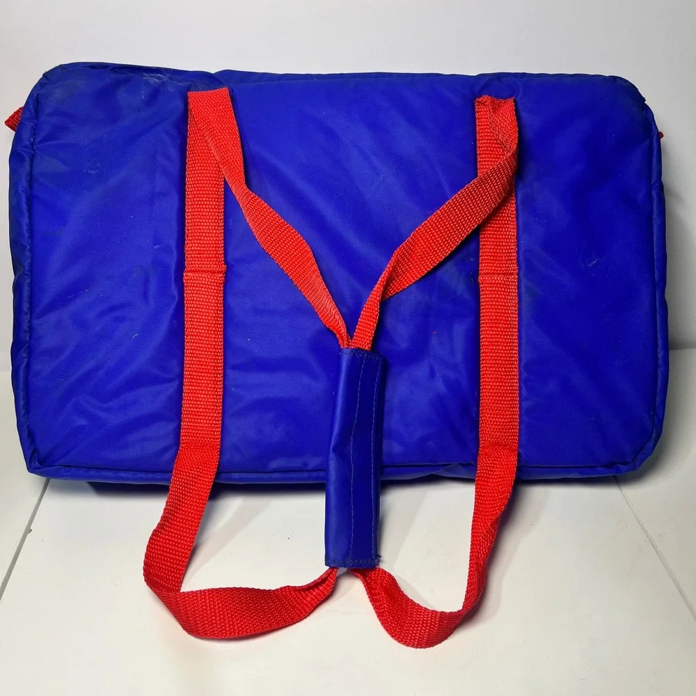 Vintage Pyrex Portables NY Giants NFL Thermal Casserole Carrier Blue Bag